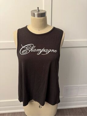 Chaser Black 'Champagne' Graphic Sleeveless Tank